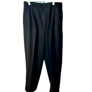 Size 10 club Monaco, ankle length black pleated wool dress pants